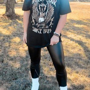 Black Leather Leggings